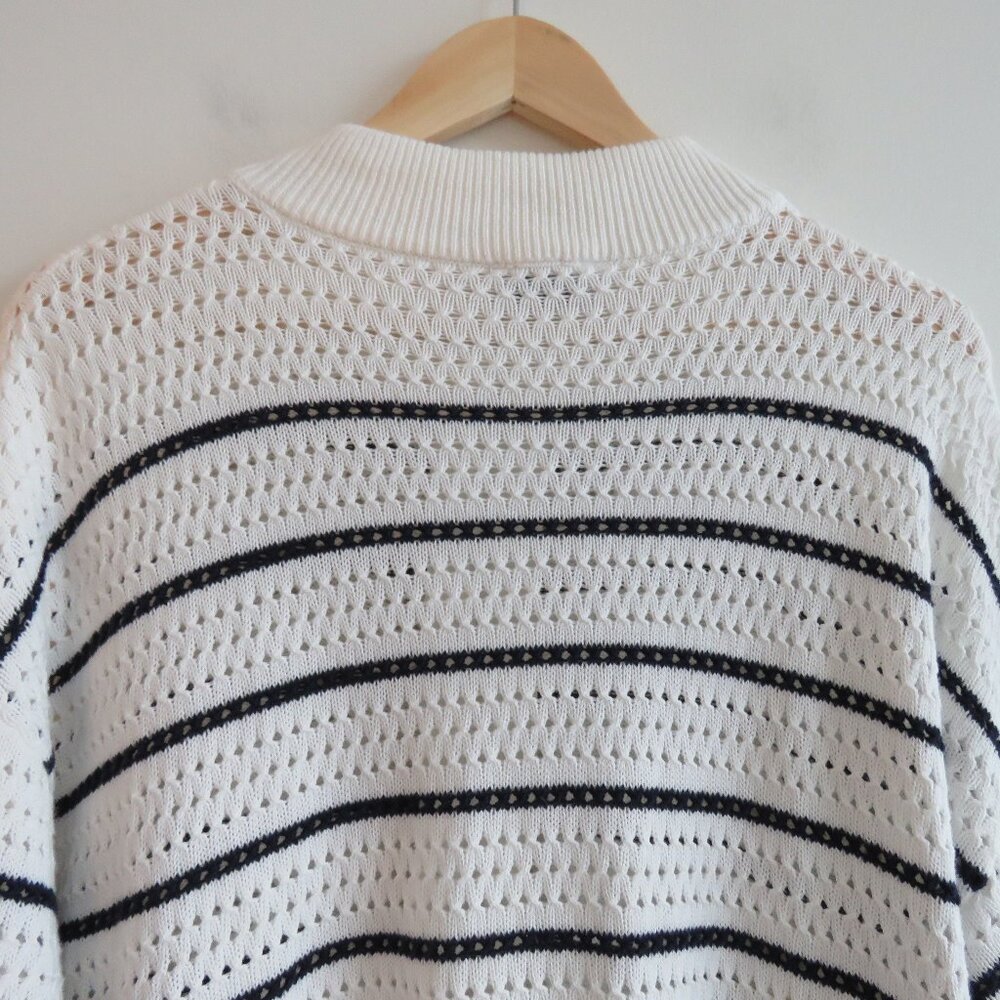 SERAPHINE Helga Textured Stripe Cotton Maternity Nursing Sweater Jumper Size L - Picture 10 of 16